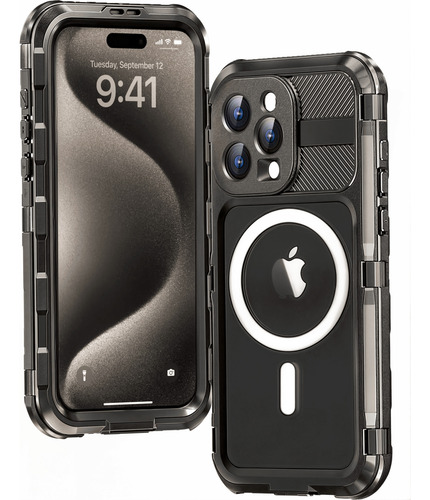 Case Subaquática Mergulho Prova Dágua P/ iPhone 15 Pro Max