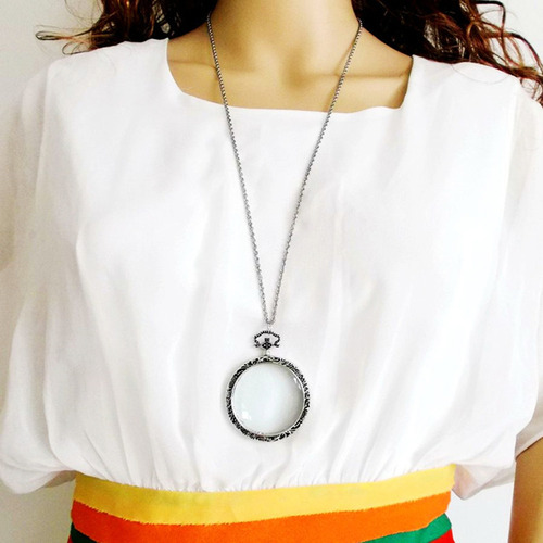 . Lupa Portátil, Lupa 3x, Lente Monóculo Con Collar F
