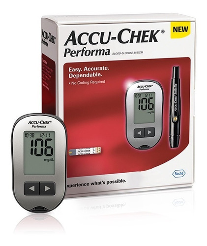 Glucometro Accu Chek Performa 50 Tiras 50 Lancetas De Roche