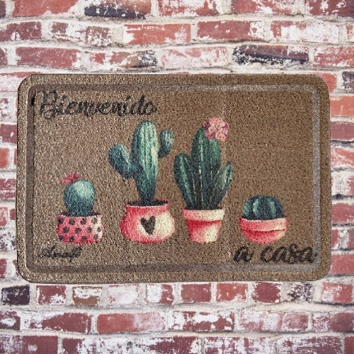 Imagen 2 de 2 de Alfombra Entrada Pvc Estampado Diseños Divertidos 40x60 Cm