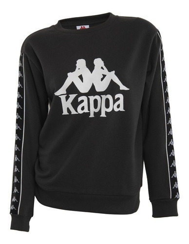 Kappa Poleron Mujer Kappa Crew Grey Front