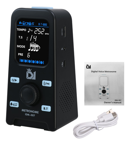 Metrônomo Recarregável Metronomes Drum Dk Guitar Lcd