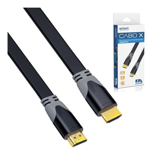 Cabo Hdmi 1.4 2.0 3d 4k 1.5m Conector Dourado