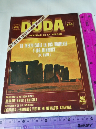 Revista Duda Lo Increíble Es La Verdad No 141 Marzo 1974