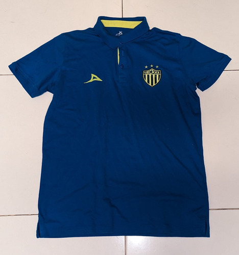 Club Necaxa Camisa Polo De Viaje Usada Por Jugador Azul