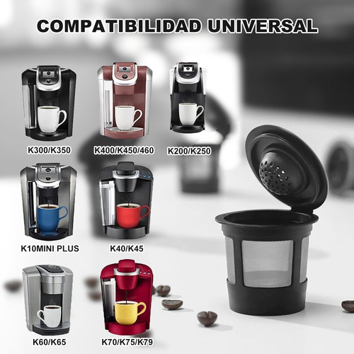 4 Pzas Cápsulas De Filtros Café Recargable Con Accesorios