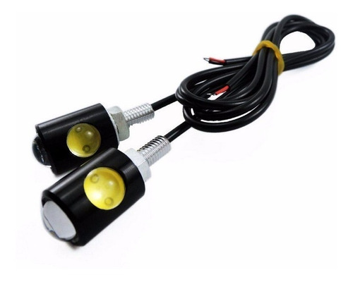 Par Tornillo Led Placa Ojo De Aguila Para Carro Y Moto 12v