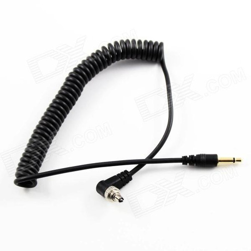 Cable Sincro-plug 3.5 Espiralado  Para Flash Speedline