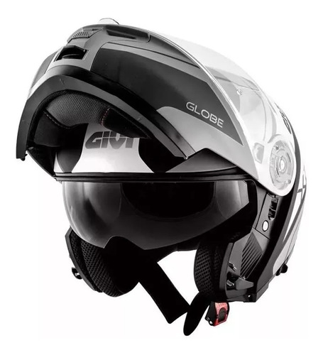 Capacete Escamoteável Givi Robocop Globe X21 Preto Cinza 