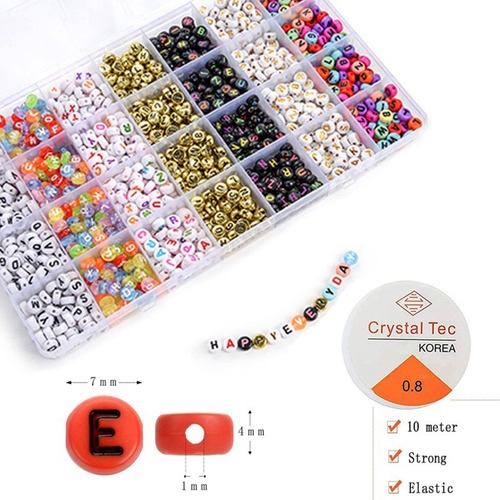 Kit De Cuentas De Pulseras Cuentas De Letras Para Pulseras K