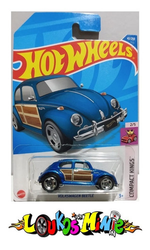 Hot Wheels Volkswagen Beetle Fusca Compact Kings 42/250 Azul