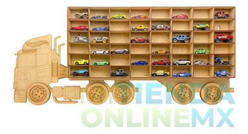 Imagen 2 de 8 de Exhibidor Coleccionador Repisa Trailer Camión Hot Wheels Mdf