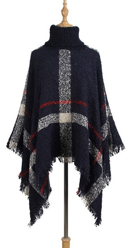 Poncho Mujer Chal Capa Invierno Calientito Colores Sweater