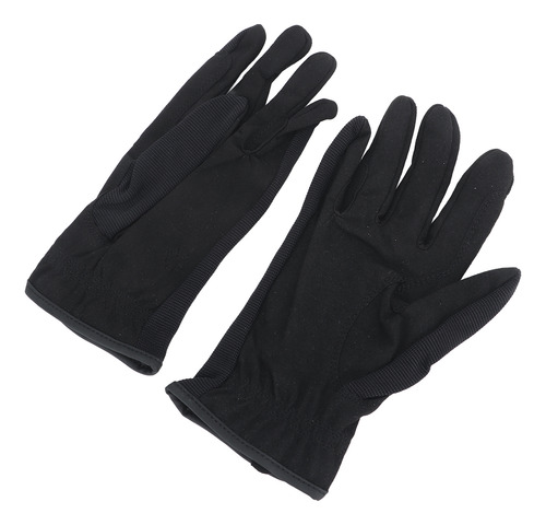 Guantes De Equitación Para Hombre Y Mujer, 1 Par, Negros, An