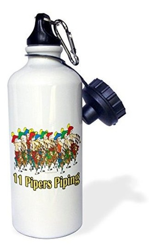 3drose Botella De Agua Deportiva  Eleven Pipers Piping , 21 