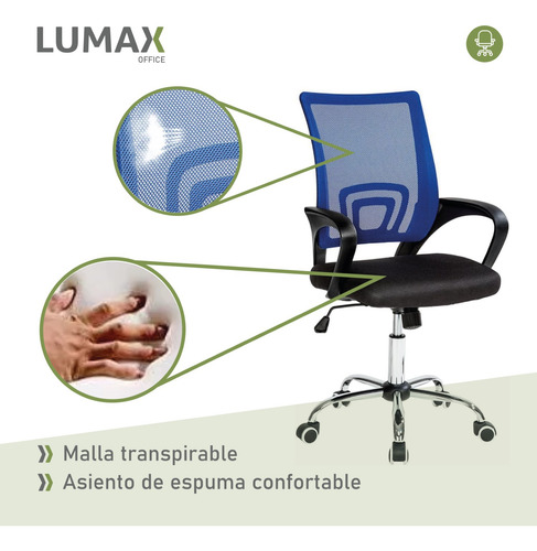 Imagen 6 de 7 de Silla Ejecutiva Escritorio Ezri Mesh Colores Muebles Metinca