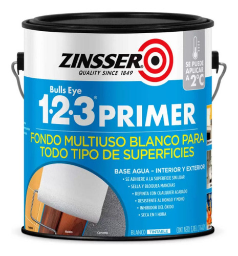 946ml Fondo Multiuso Zinsser 1-2-3 Primer Base Agua Azulejos