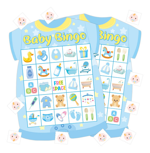 Adelulu Juegos De Bingo Para Baby Shower, Para Ninos De 24 I