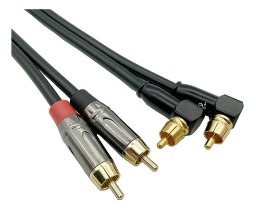 Cable Rca Audio 0.75 Mt X2, Hifi Cobre Ofc Conectores Rca