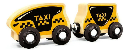 Trencity Pack Personajes Vehiculos Imantados C/ Vagon Madera Color Madera Personaje Taxi Drive