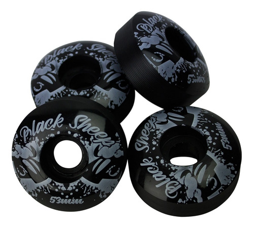 Imagem 3 de 6 de Rodinha Iniciante Skate Roda Black Sheep 53mm Pu 97a