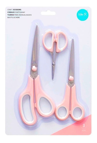 We R Craft Scissors Pink | Tijeras Scrapbook 3 Piezas Rosas