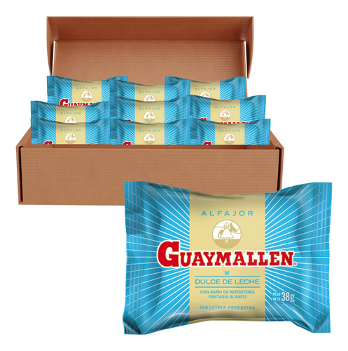 Alfajor Guaymallen Blanco Dulce De Leche X 20 Unidades 