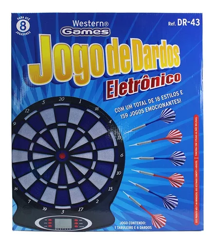 Jogo de Tiro ao Alvo Com Dados Eletrônico 43cm P/ 8 Pessoas