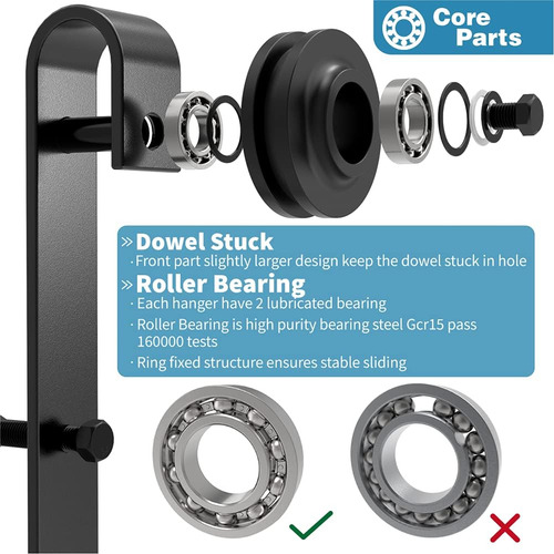 Kit De Hardware Para Puerta De Granero Corrediza De 4 Pies X