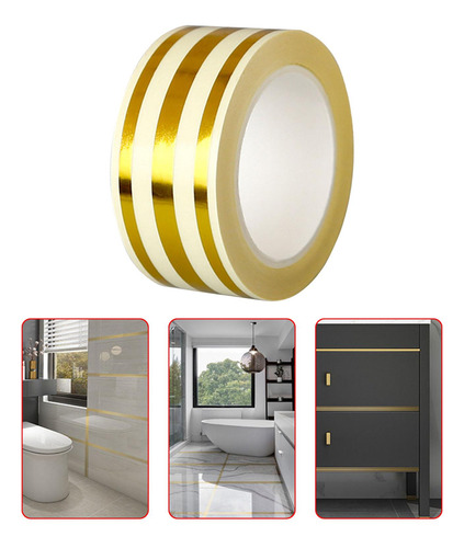 Cinta De Sellado De Azulejos, Pegatina Autoadhesiva Dorado