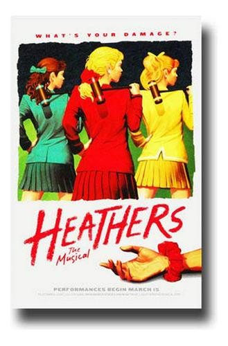 Pósteres - Heathers 1 Poster Broadway Musical Promo 11 X 17 