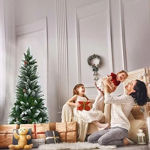 Spsupe Artificial Lápiz De Navidad, Árbol De La Nieve Reunid