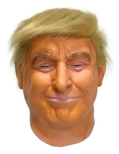Máscara Festival Full Trump De Látex Humano Para Cara De Más