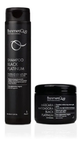 Kit Matizador Bonmetique Black Platinium Shampoo+mascara 