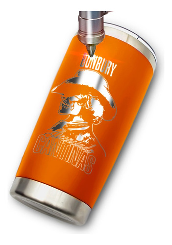 Termo Naranja 500 Ml Licenciado Cantinas Enrique Bunbury