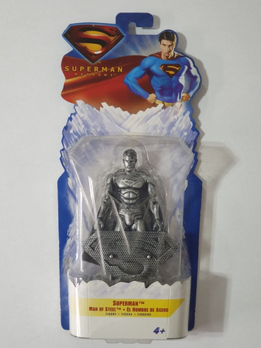 Figura Superman Returns Man Of Steel Plateado 2006