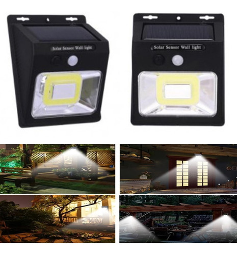 Aplique Lámpara Reflector Solar Led Sensor Movimient Smd 10w