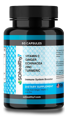 Immune System Booster: Vitamina C Jengibre - 60 Caps | Sh7