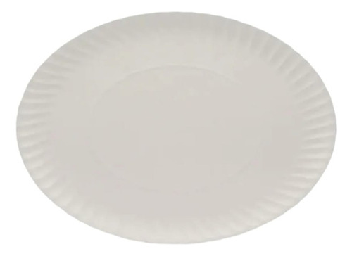 Plato Redondo Bandeja Carton Blanca Nº4 25 Cm X 50 Und