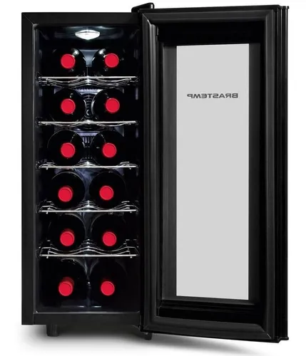 Adega Brastemp Bzc12be 127v Preta 12 Garrafas