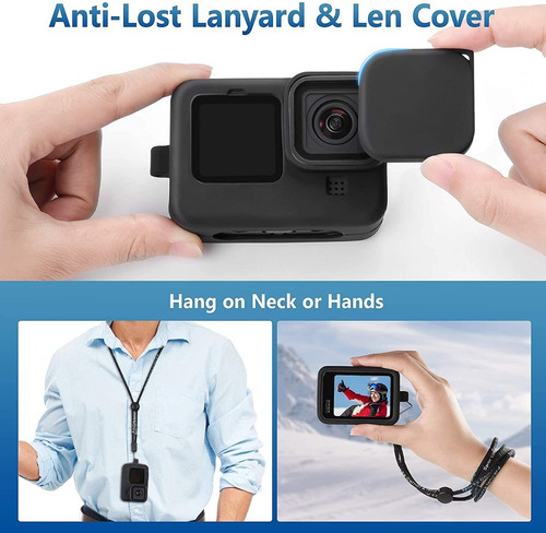 Imagen 2 de 8 de Vidrio Templado Protector P/ Gopro Hero 10 / Black 9 + Funda