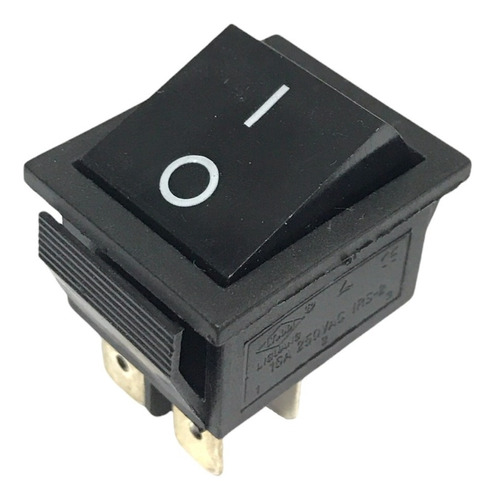 5 Unidades Llave Tecla Interruptora On Off 4p 16a 250v Negra