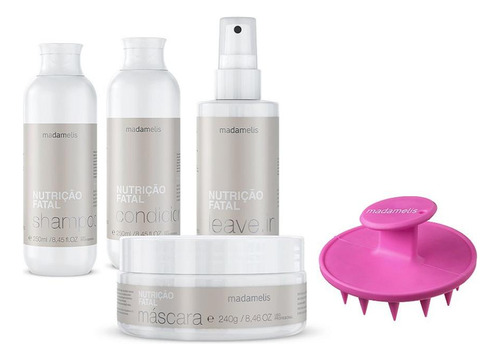 Kit Nutrição Fatal Completo + Escova Shampoo Brush