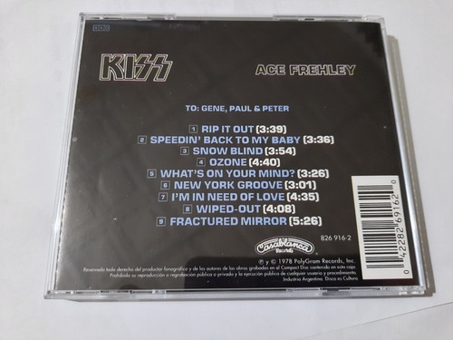 Ace Frehley - Kiss / Cd Cancion New York Groove