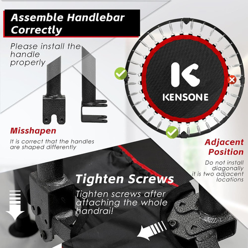 Kensone - Mini Trampolín Plegable De 40 Pulgadas/48 Pulgadas
