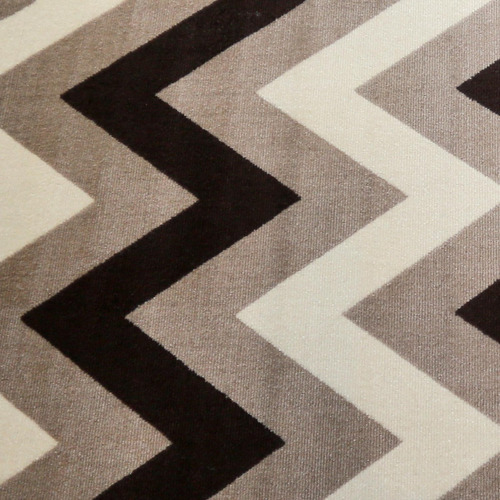 Imagen 4 de 7 de Alfombra Carpeta 150x200 Zig Zag Nordica Escandinava Tierra