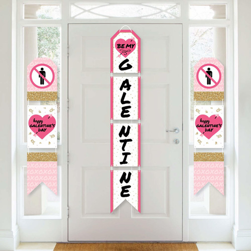 Banners Vertical Para Puerta Papel Colgar  Galentine San