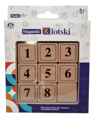 Puzzle Numérico Sliding Klotski Qiyi Magnético - 3x3 - 8 números