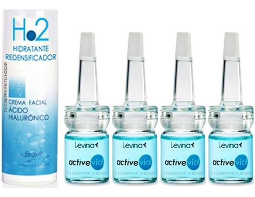 Crema Facial Hidratante + 4 Serum Vial Rostro Cara Oferta