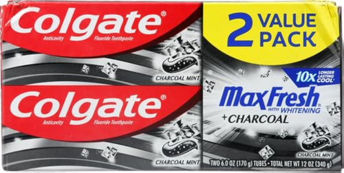 Pasta De Dientes Colgate Max Fresh Charcoal Mint 180 Ml (paq